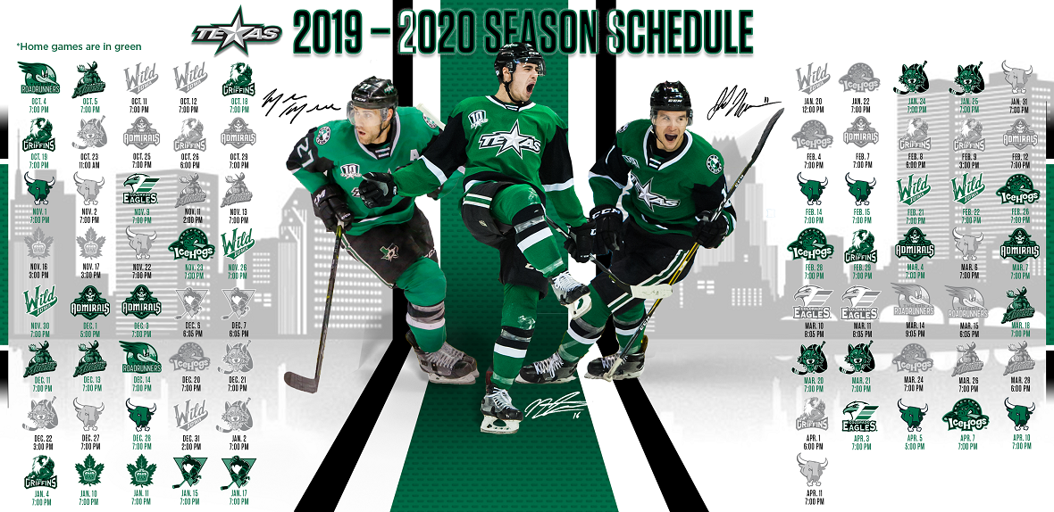Stars Release Full 201920 Season Schedule Texas Stars AHL