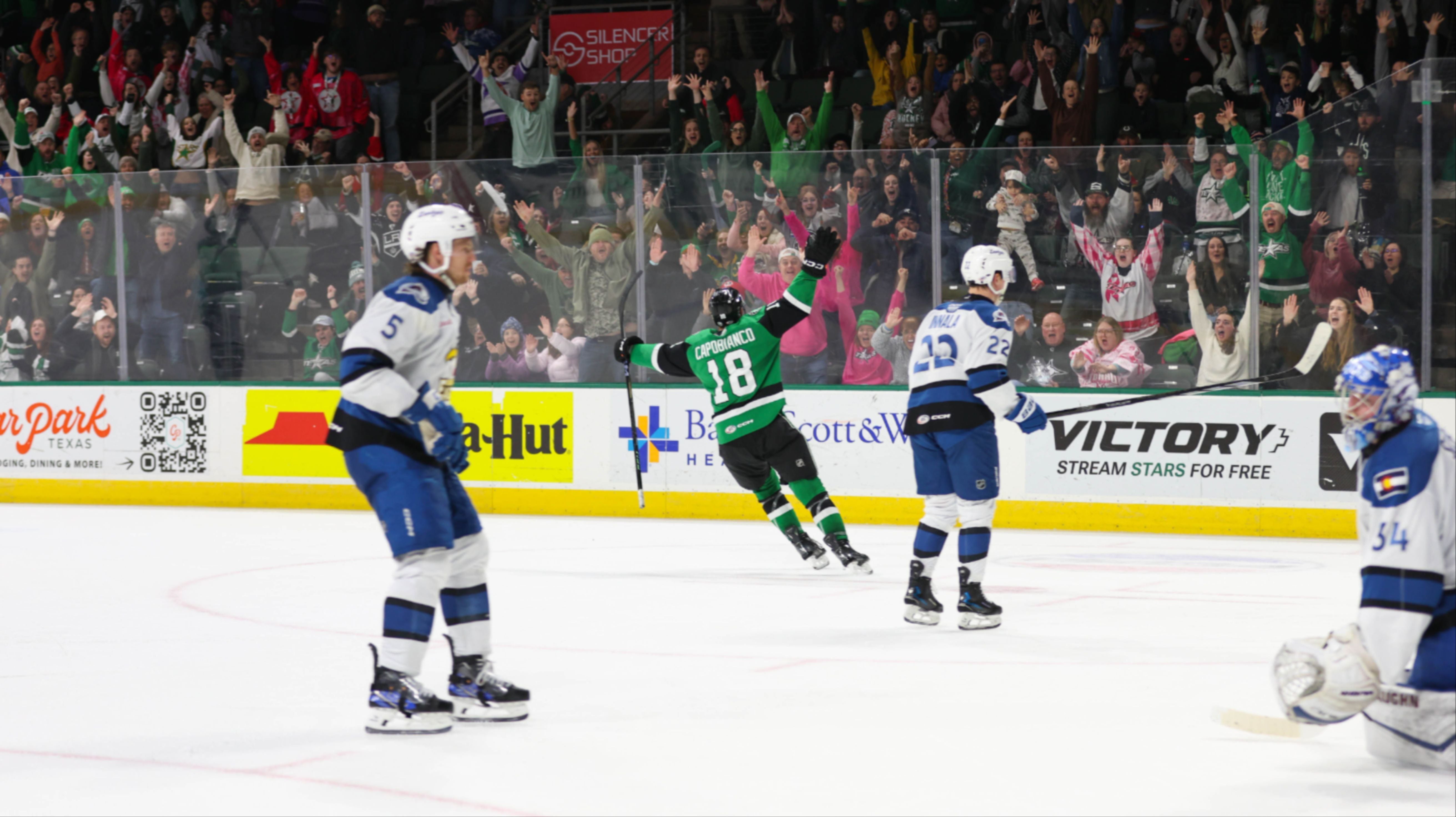 Capobianco's Overtime Winner Lifts Stars to 3-2 Victory Over Eagles